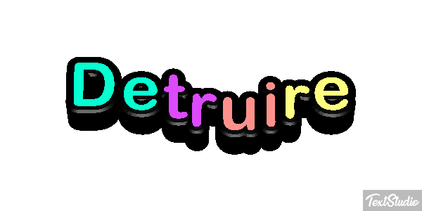 Détruire Effet de texte