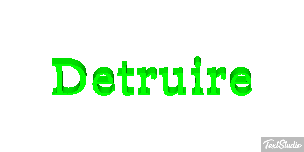 Détruire Effet de texte