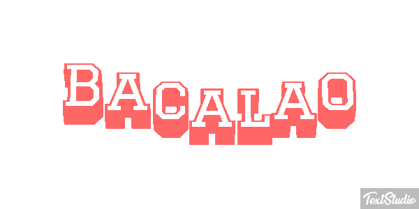 Bacalao Effet de texte