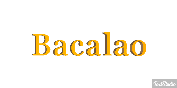 Bacalao Effet de texte