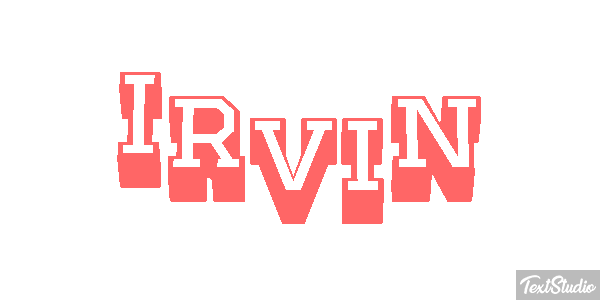 Irvin Текстовый эффект