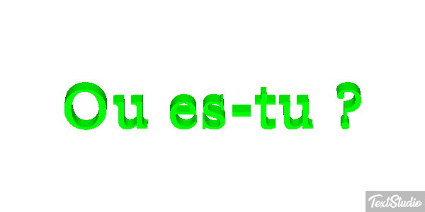 Où es-tu ? Effet de texte