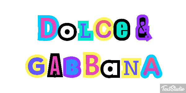 Dolce & Gabbana Effet de texte