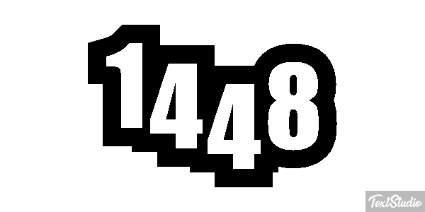1448 Tekst effect