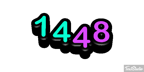 1448 Tekst effect