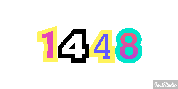 1448 Tekst effect