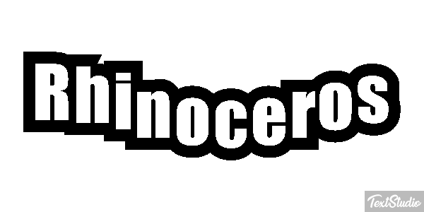 Rhinocéros Effet de texte