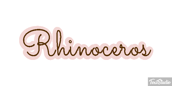 Rhinocéros Effet de texte