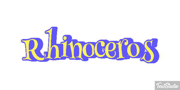 Rhinocéros Effet de texte