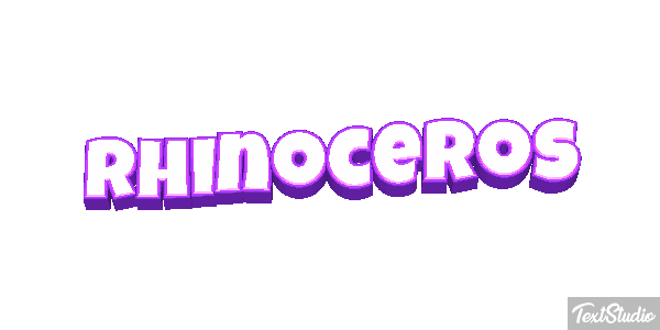 Rhinocéros Effet de texte