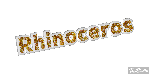 Rhinocéros Effet de texte