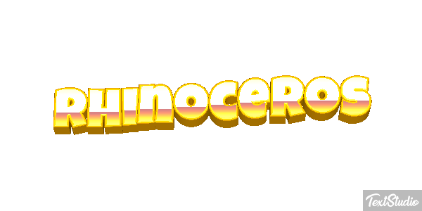 Rhinocéros Effet de texte