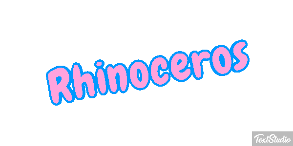 Rhinocéros Effet de texte