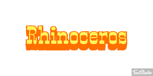 Rhinocéros Effet de texte