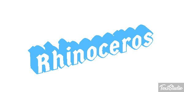 Rhinocéros Effet de texte