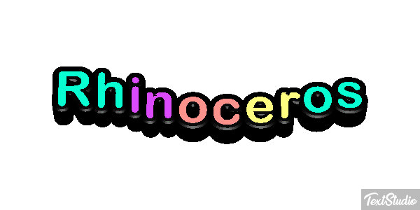 Rhinocéros Effet de texte