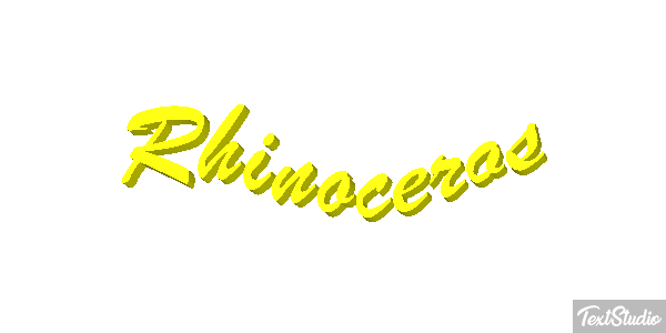 Rhinocéros Effet de texte