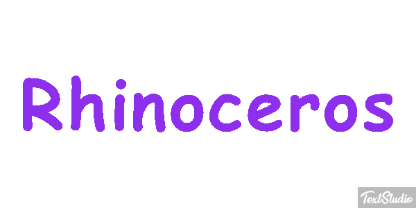 Rhinocéros Effet de texte