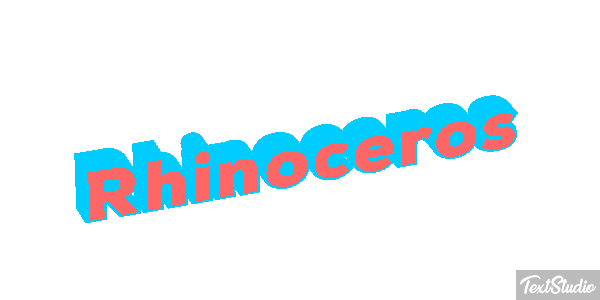 Rhinocéros Effet de texte