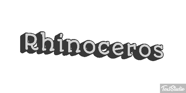 Rhinocéros Effet de texte