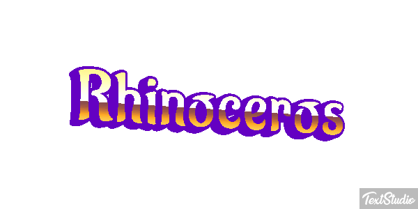 Rhinocéros Effet de texte