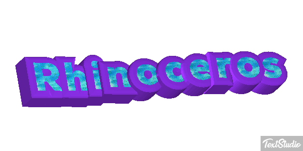 Rhinocéros Effet de texte