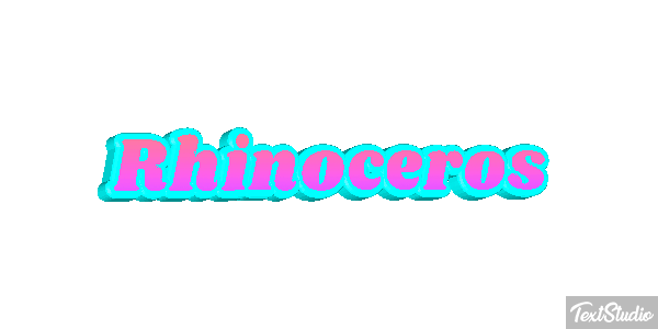 Rhinocéros Effet de texte