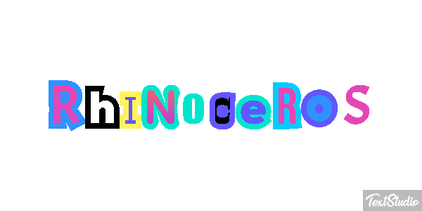 Rhinocéros Effet de texte