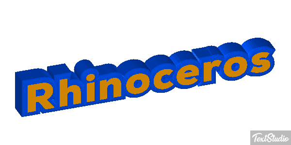 Rhinocéros Effet de texte