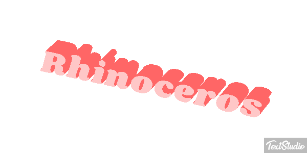 Rhinocéros Effet de texte