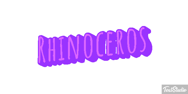 Rhinocéros Effet de texte