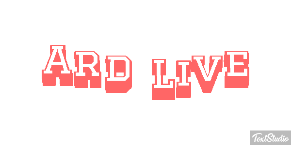 Ard Live Efeito do texto