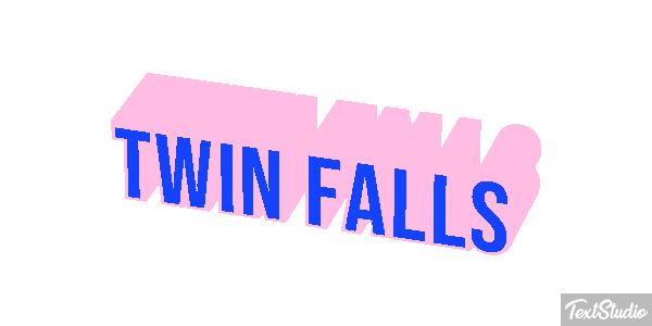 Twin Falls Tekst effect