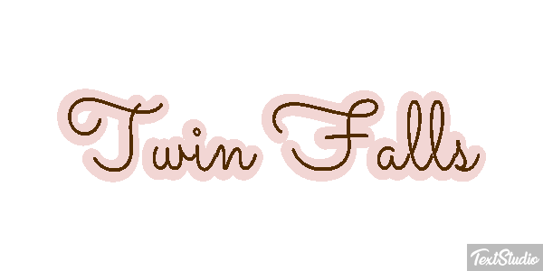 Twin Falls Tekst effect