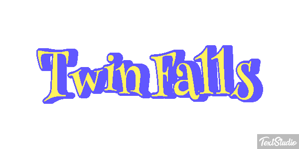 Twin Falls Tekst effect