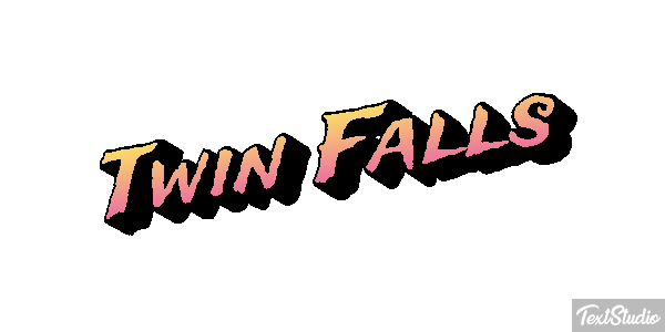 Twin Falls Tekst effect