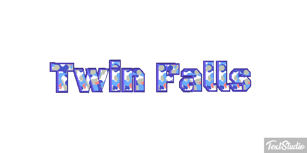 Twin Falls Tekst effect