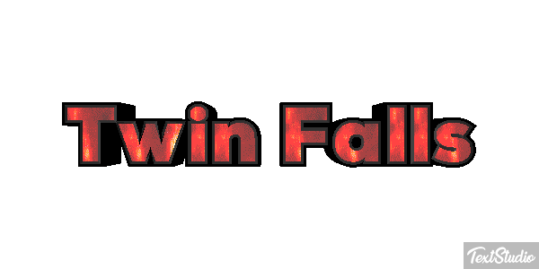 Twin Falls Tekst effect
