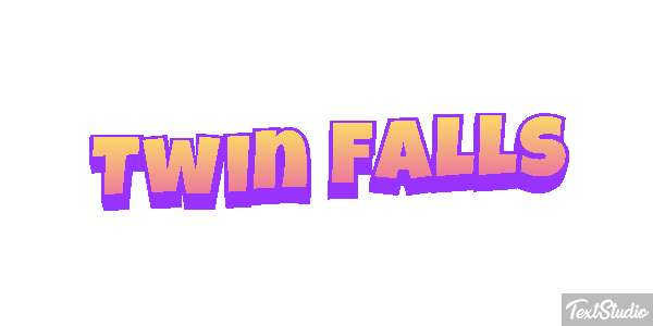 Twin Falls Tekst effect