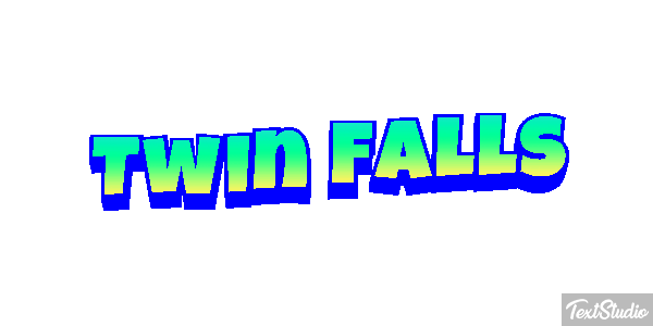 Twin Falls Tekst effect