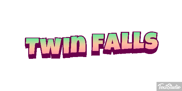 Twin Falls Tekst effect