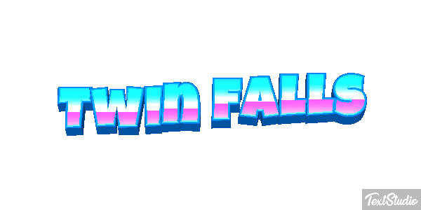 Twin Falls Tekst effect