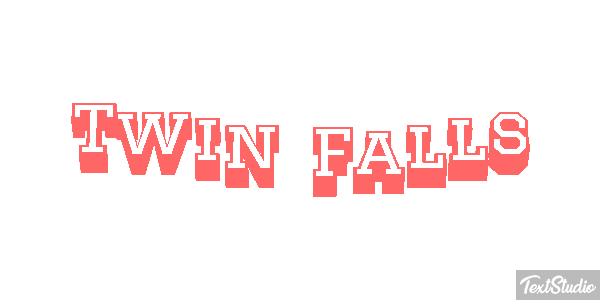 Twin Falls Tekst effect