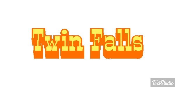 Twin Falls Tekst effect