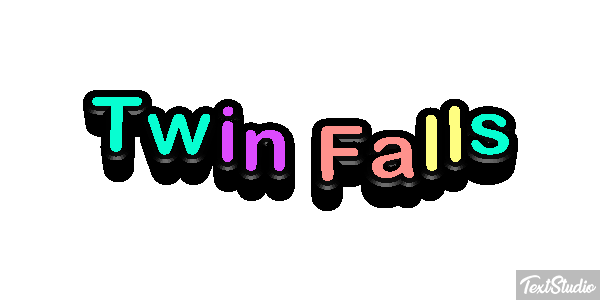 Twin Falls Tekst effect