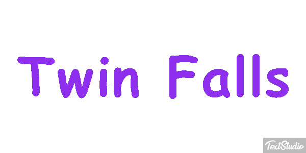 Twin Falls Tekst effect