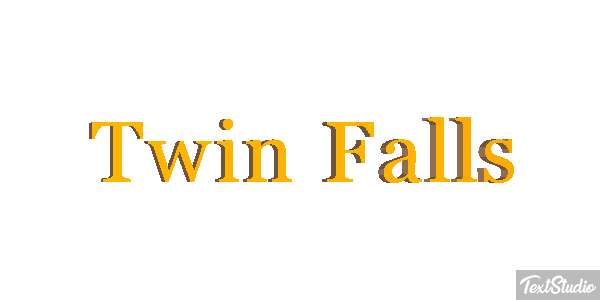 Twin Falls Tekst effect