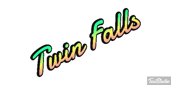 Twin Falls Tekst effect