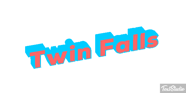Twin Falls Tekst effect