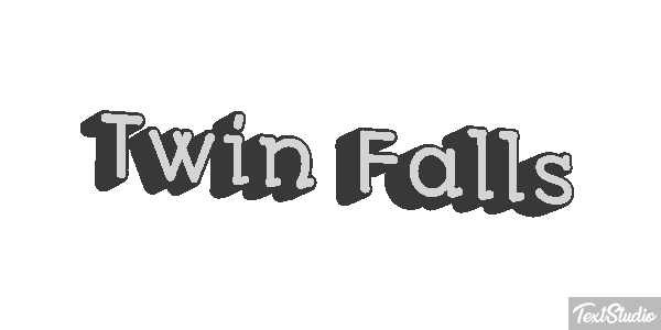 Twin Falls Tekst effect